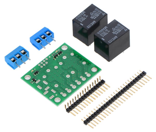 Pololu Basic 2-Channel SPDT Relay Carrier con Relè 5VDC (Kit Parziale) Modulo Relè 2 Canali