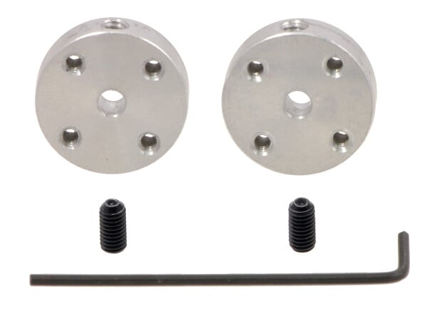 Pololu Universal Aluminum Mounting Hub for 3mm Shaft M3 Holes (2-Pack) 1996