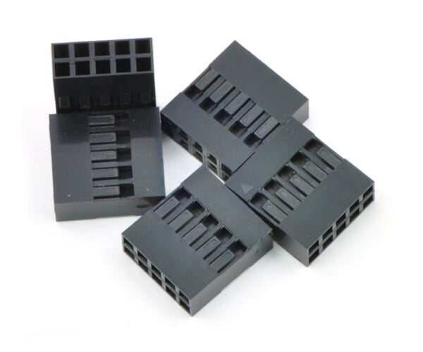 0.1" (2.54mm) Crimp Connector Housing: 2x5-Pin 5-Pack