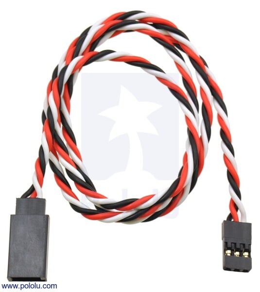 Twisted Servo Extension Cable 3Pin length 24"(600mm) Male - Female