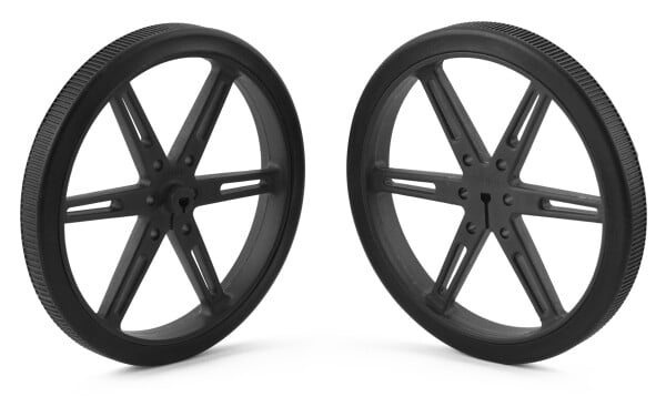 Pololu Wheel 80x10mm Pair Black for Micro Metal Gearmotors 1430