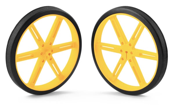 Pololu Wheel 90x10mm Pair Yellow for Micro Metal Gearmotors 1437