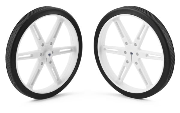 Pololu Wheel 80x10mm Pair White for Micro Metal Gearmotors 1434