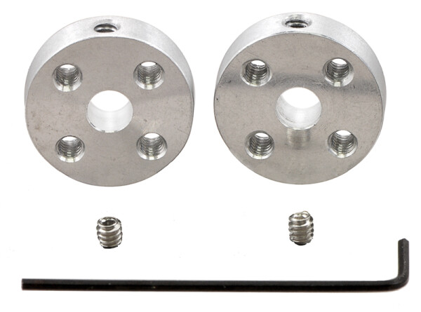 Pololu Universal Aluminum Mounting Hub for 5mm Shaft, M3 Holes (2-Pack) 1998