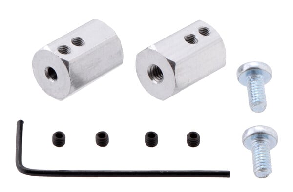 Pololu 12mm Hex Wheel Adapter for 3mm Shaft (2-Pack) 2682