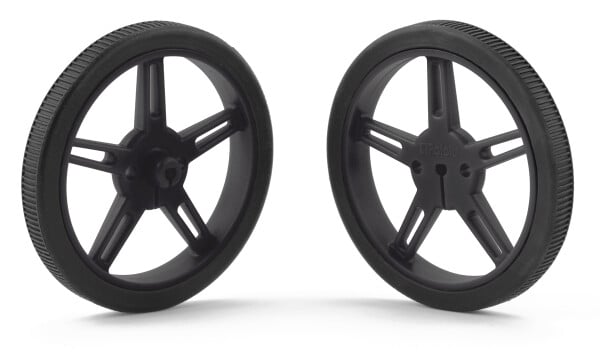 Pololu Plastic Wheel 60x8mm Pair Black for Micro Metal Gearmotors 1420