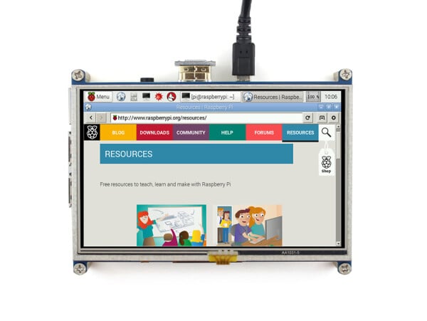 Waveshare 5 inch Raspberry Pi Display 800x480 resistive Touch Screen LCD HDMI interface