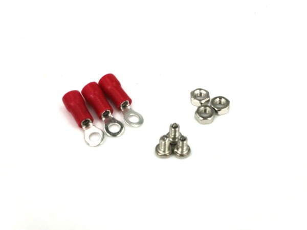 3PCS Terminali ad Anello Isolati in Gomma Rossa PVC RC 1,25-3,2mm²