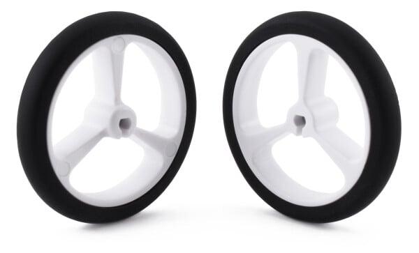 Pololu Wheel 40x7mm Pair White for Micro Metal Gearmotors 1454