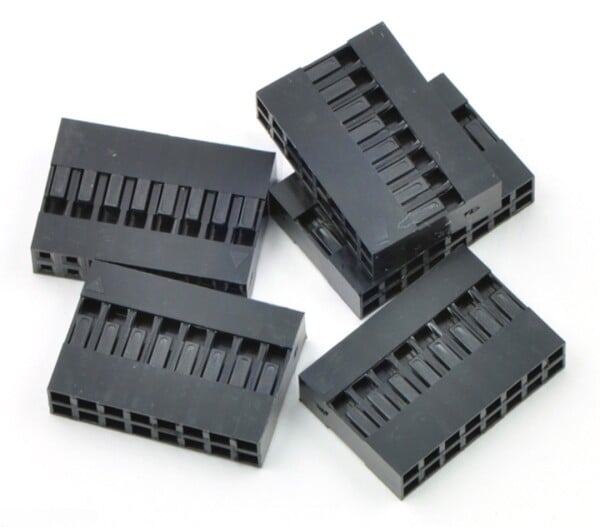 0.1" (2.54mm) Crimp Connector Housing: 2x8-Pin 5-Pack for Pre-Crimed Terminals