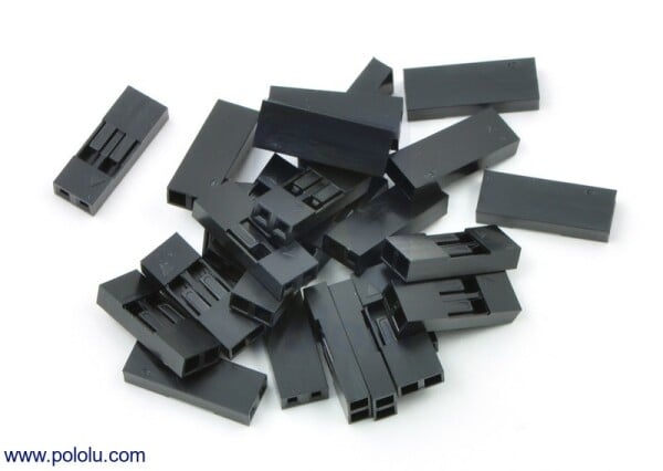 2,54mm Dupont Jumper Crimp Connector Housing Stecker 1x2Pin 25 Pack