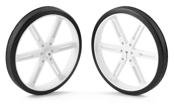 Pololu Wheel 90x10mm Pair White for Micro Metal Gearmotors 1439