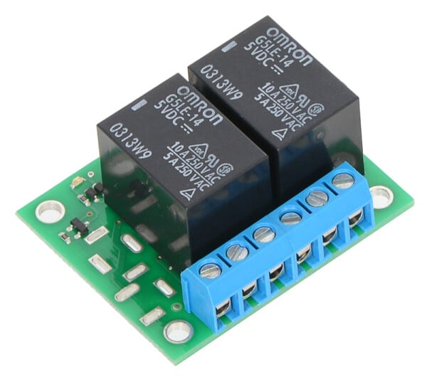 Pololu Basic 2-Channel SPDT Relay Carrier per relè "Sugar Cube"