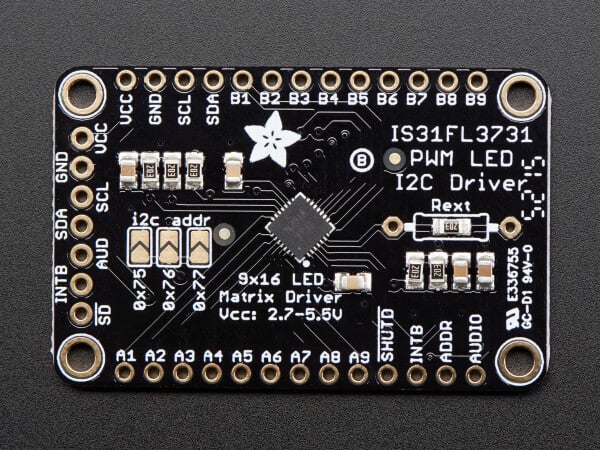 Adafruit 16x9 Charlieplexed PWM LED Matrix Driver - IS31FL3731 2946