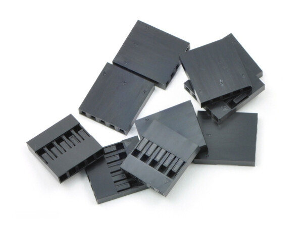 0.1" (2.54mm) Crimp Connector Housing: 1x5-Pin 10-Pack