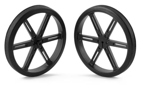 Pololu Wheel 90x10mm Pair Black for Micro Metal Gearmotors 1435