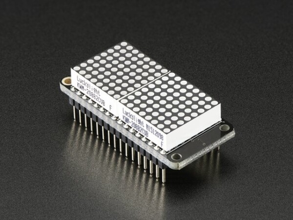 Adafruit 0.8inch 8x16 LED Matrix FeatherWing Display Yellow for Arduino 3153