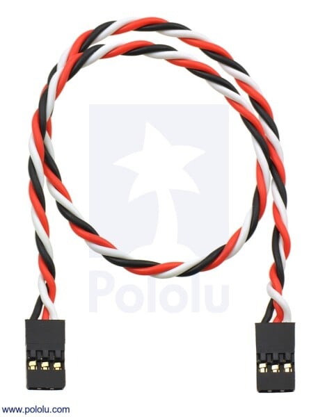 Twisted Servo Extension Cable 3Pin length 12"(300mm) Female - Female