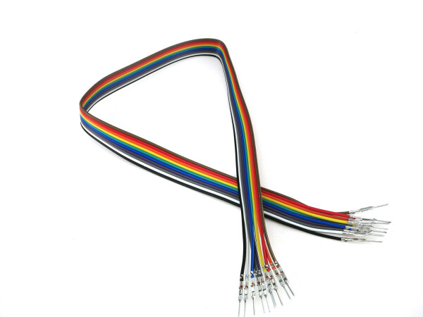 V- TEC Jumper Wires Pre-crimped Terminals Rainbow Assortment Male-Male 40cm