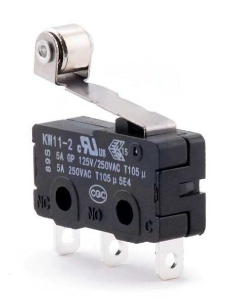 Pololu Snap-Action Switch with 16.3mm Roller Lever: 3-Pin, SPDT, 5A 1404