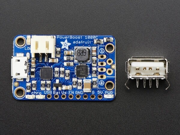 Adafruit PowerBoost 1000 Charger - Rechargeable 5V Lipo USB Boost @ 1A - 1000C 2465