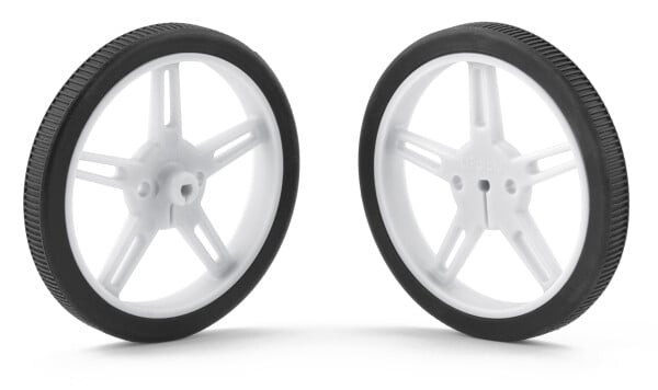 Pololu Plastic Wheel 60x8mm Pair White for Micro Metal Gearmotors 1424