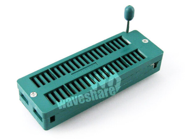 Waveshare DIP 40 Pin ZIF Socket (Green) IC Test & Burn-in Socket for DIP40 package