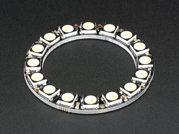 Anello Adafruit NeoPixel 16x 5050 LED RGBW con Driver Integrati Bianco Naturale ~4500K