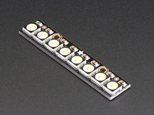 Adafruit NeoPixel Stick 8x 5050 RGBW LEDs Natural White ~4500K 2868