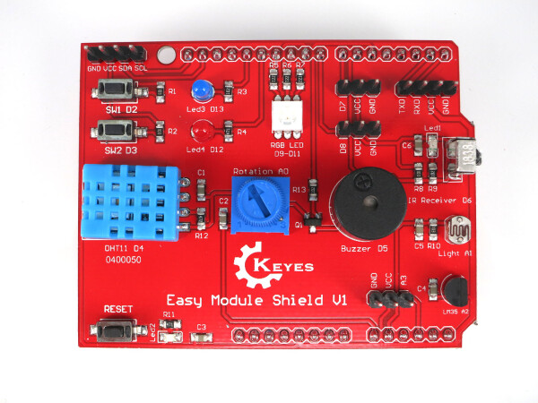 Multi-Purpose Shield V1 DHT11 Potemtiometer Buzzer RGB LED for Arduino