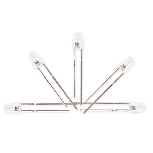 아두이노 고휘도 LED 3파이(3mm)(빨강,초록,파랑,노랑,백색)