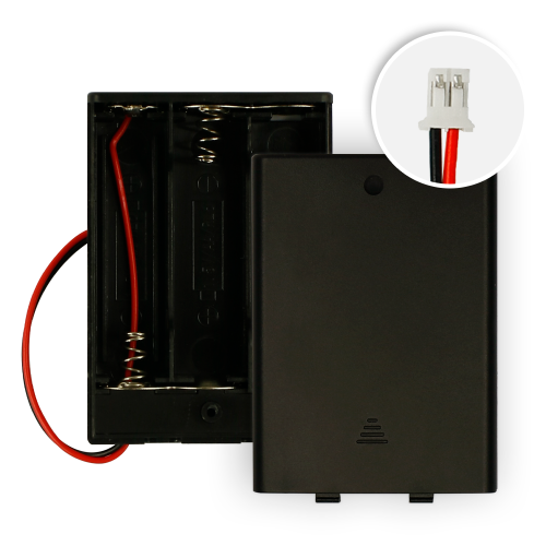 아두이노 1.5V AA 3칸 배터리 홀더 덮개 케이스형 (ph2.0 커넥터 부착형)