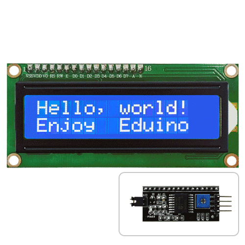 아두이노 LCD 16x2 4핀(I2C제어) 디스플레이 모듈 / Arduino 1602