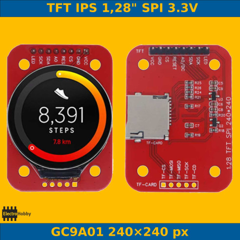 Módulo TFT 1.28" microSD
