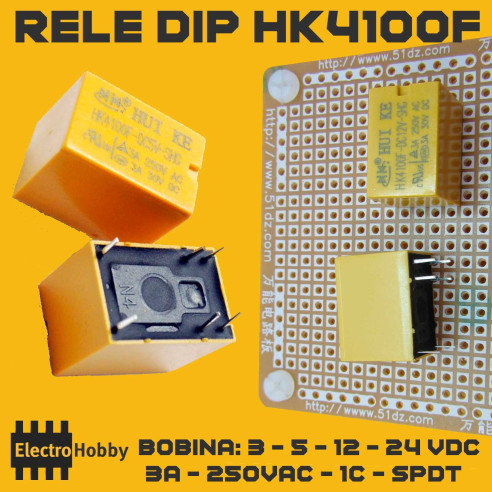 Rele DIP HK4100F (3-5-12-24 Vdc)