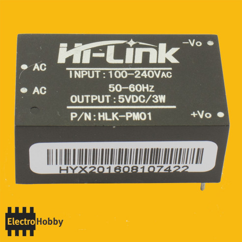 HLK-PM01 AC-DC 5V-3W 0,6A