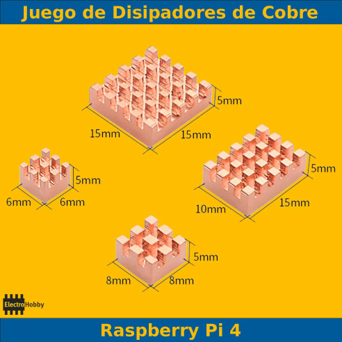 Disipadores de cobre Pi 4