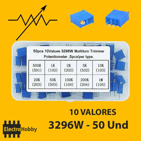Kit 3296W Trimmer Multivuelta 50 Und