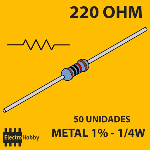 Resistencia 220 ohm 0.25W 1%