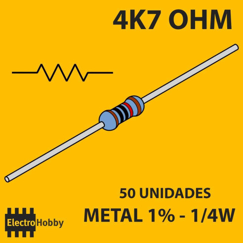 Resistencia 4K7 0.25W 1%