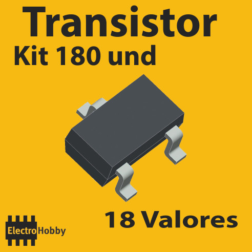 Kit 180 transistores SOT‑23
