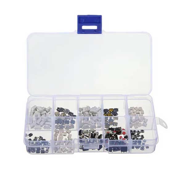 Drukknop kit 250 stuks 10 soorten (SMD)