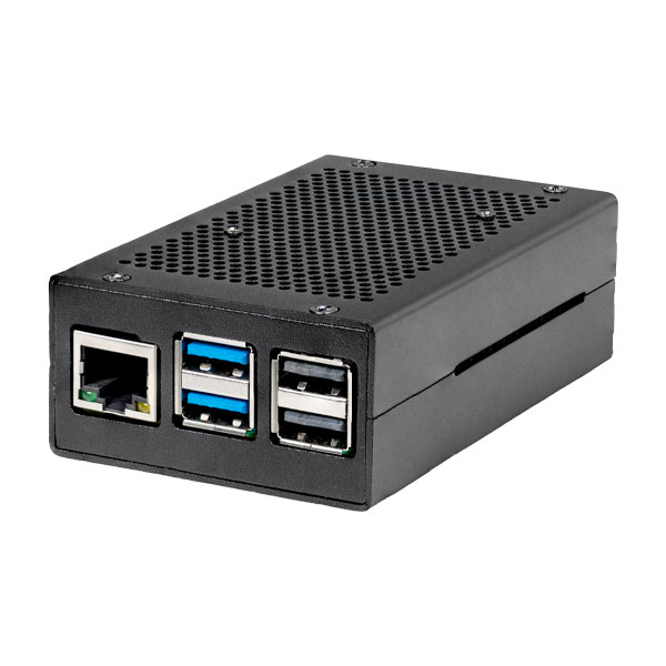 Metalen Behuizing met Ventilatiegaten & Fan voor Raspberry Pi 5 Zwart