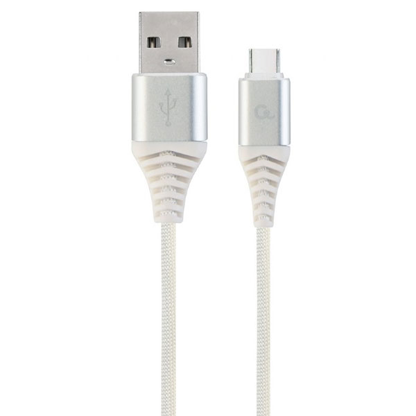 Gevlochten USB-C Oplaadkabel - 1M - Wit
