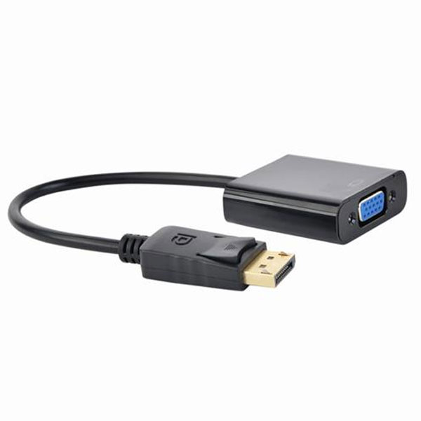 DisplayPort M - VGA F adapterkabel - 15 cm- Zwart