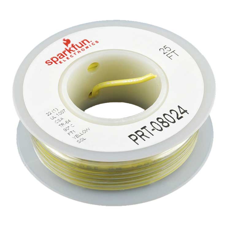 Aansluitdraad - Geel (22 AWG)