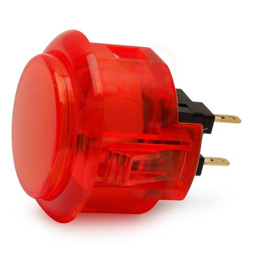 Arcade knop 30mm - Doorzichtig Rood