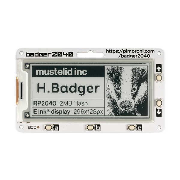 Badger 2040 E Ink-Display - RP2040