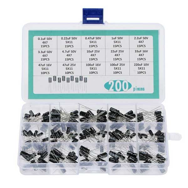 Condensator set 200 stuks - 15 soorten