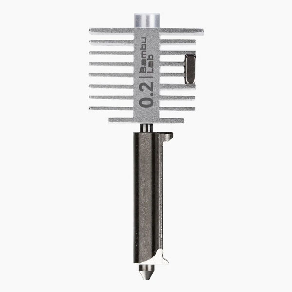 Bambu Lab Hotend met RVS Nozzle – 0.2mm A1